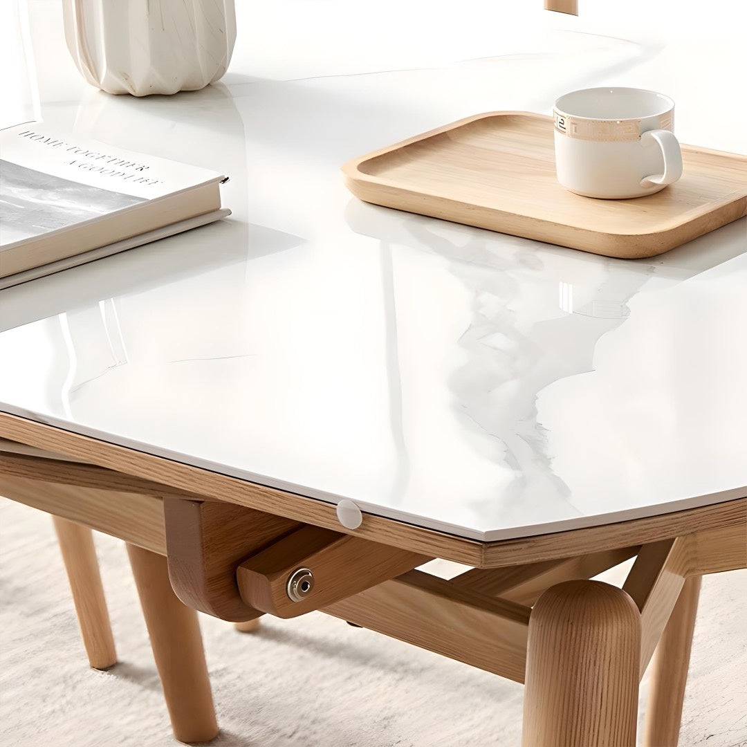 Masa extensibila lemn masiv Flint, masa dining, masa bucatarie Homedit - Image 9