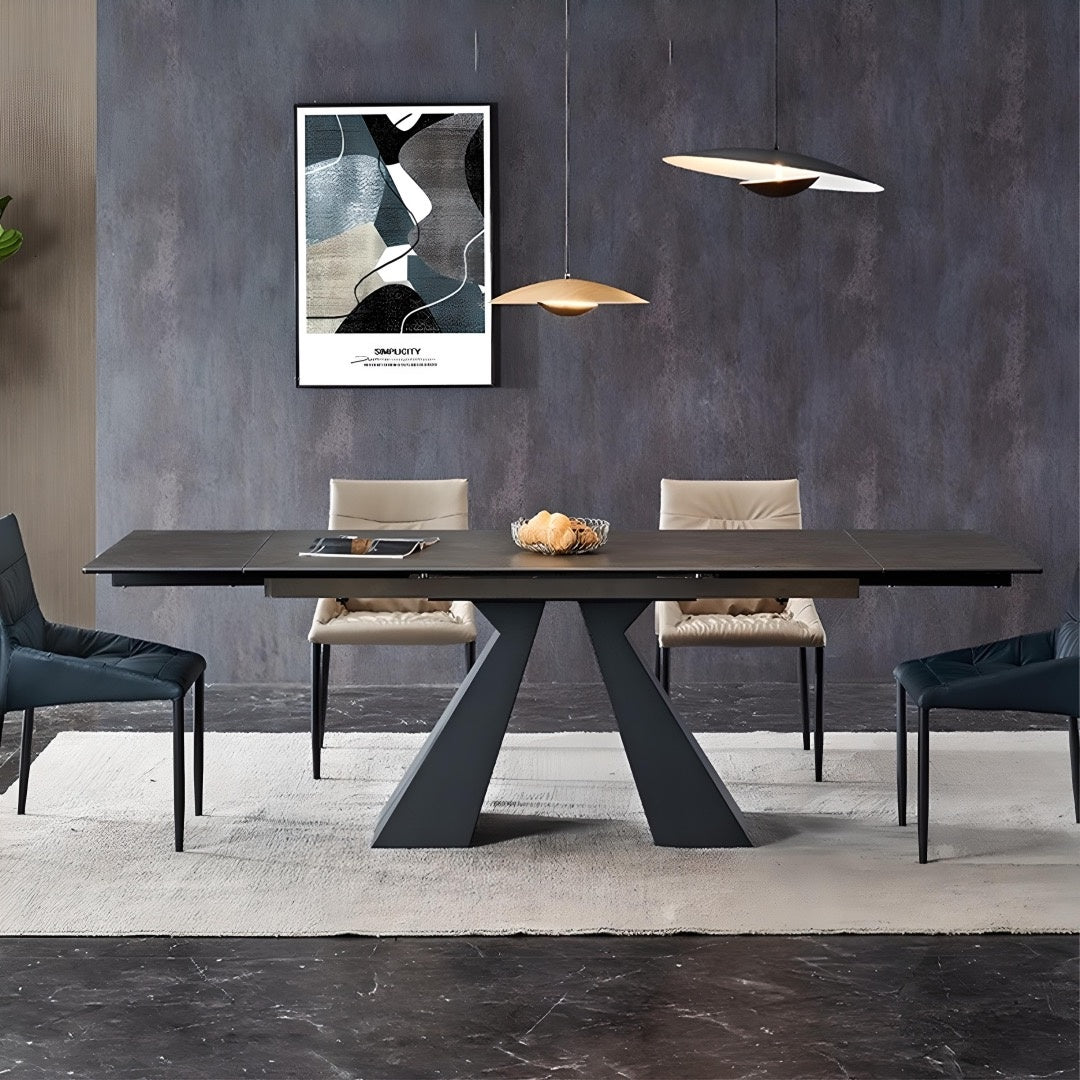 Masa dining extensibila 140 -200 Rock, blat ardezie, masa bucatarie Homedit - Image 2