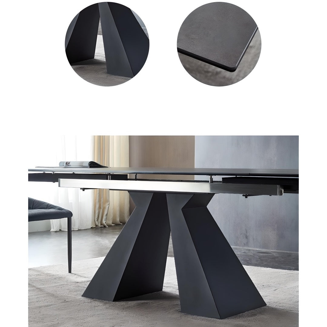 Masa dining extensibila 140 -200 Rock, blat ardezie, masa bucatarie Homedit - Image 3