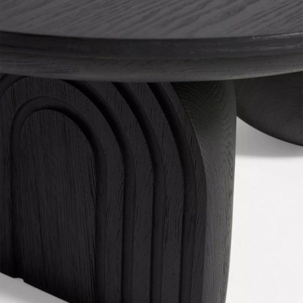 Masa cafea premium 120 cm  din lemn masiv Sonali, Homedit - Image 5