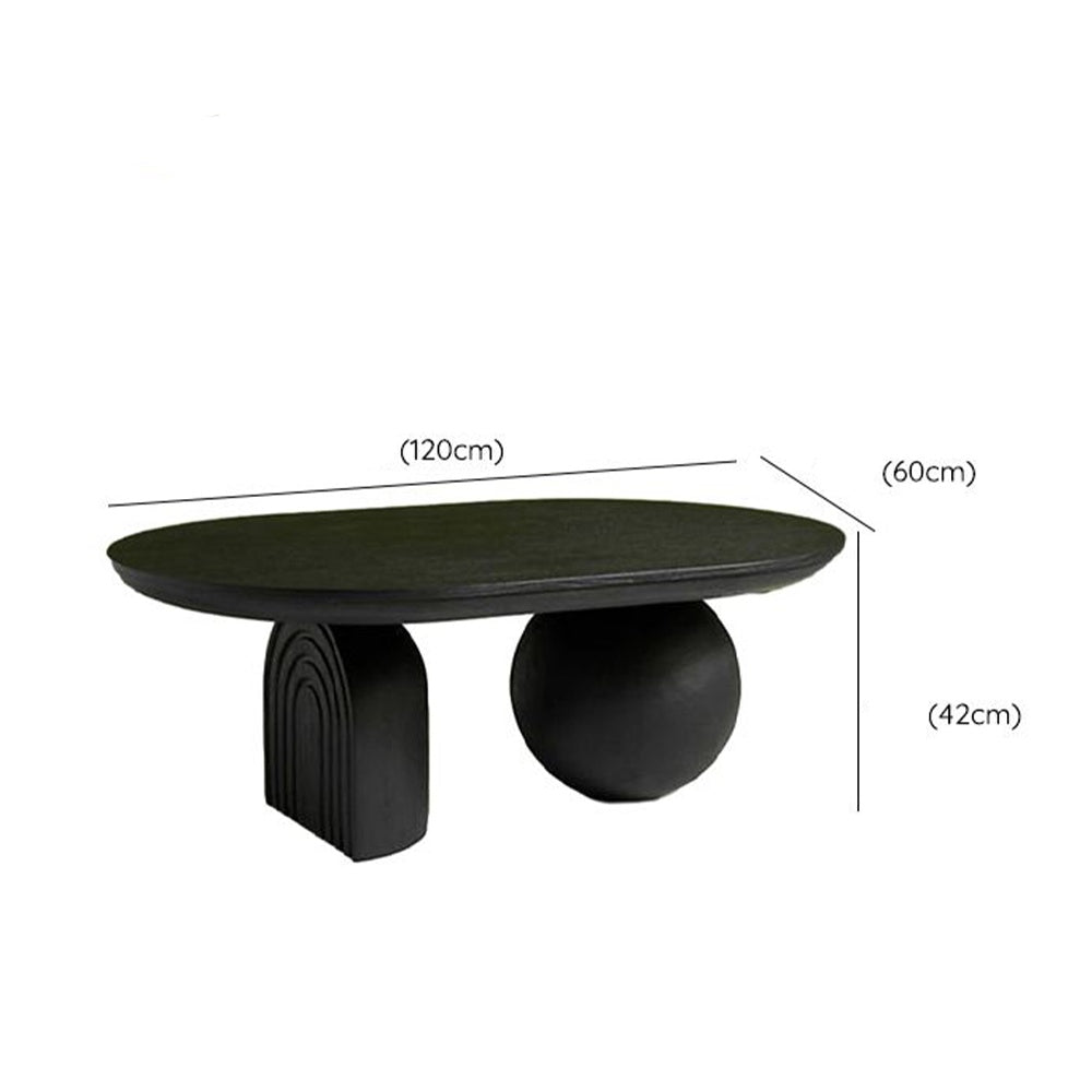 Masa cafea premium 120 cm  din lemn masiv Sonali, Homedit - Image 9