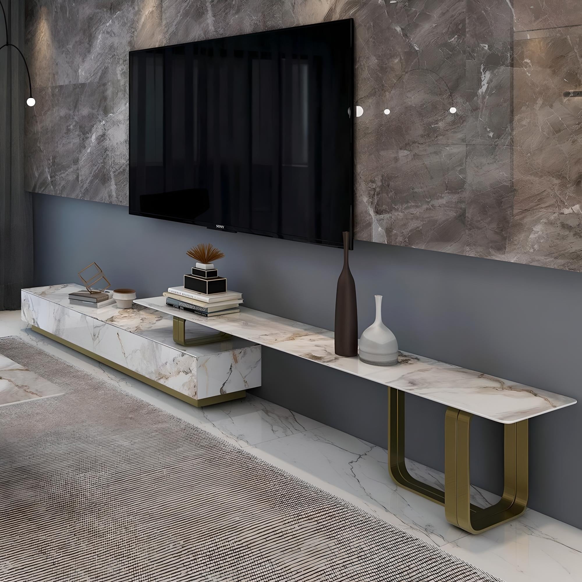 Comoda tv extensibila si de colț 180 cm - 350 cm Manor, mobila tv, Homedit - Image 3