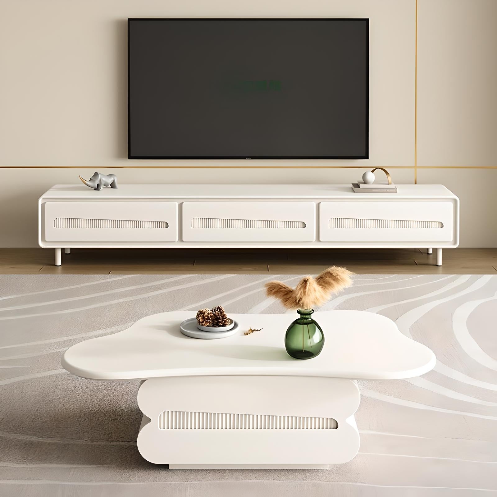 Masa living si comoda tv premium Snow, Homedit - Image 2