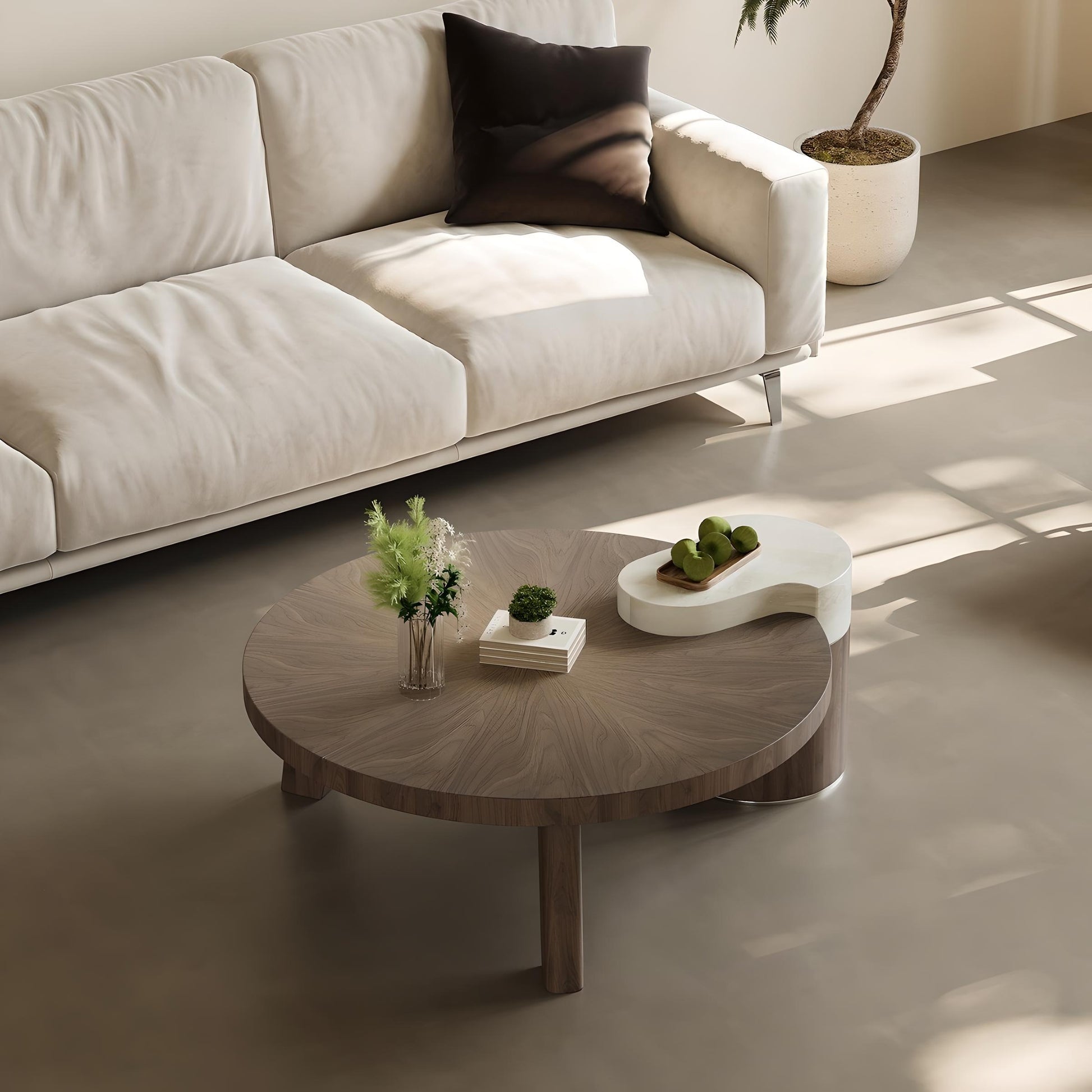 Masa cafea, 101 cm lemn premium Oak, Homedit - Image 3
