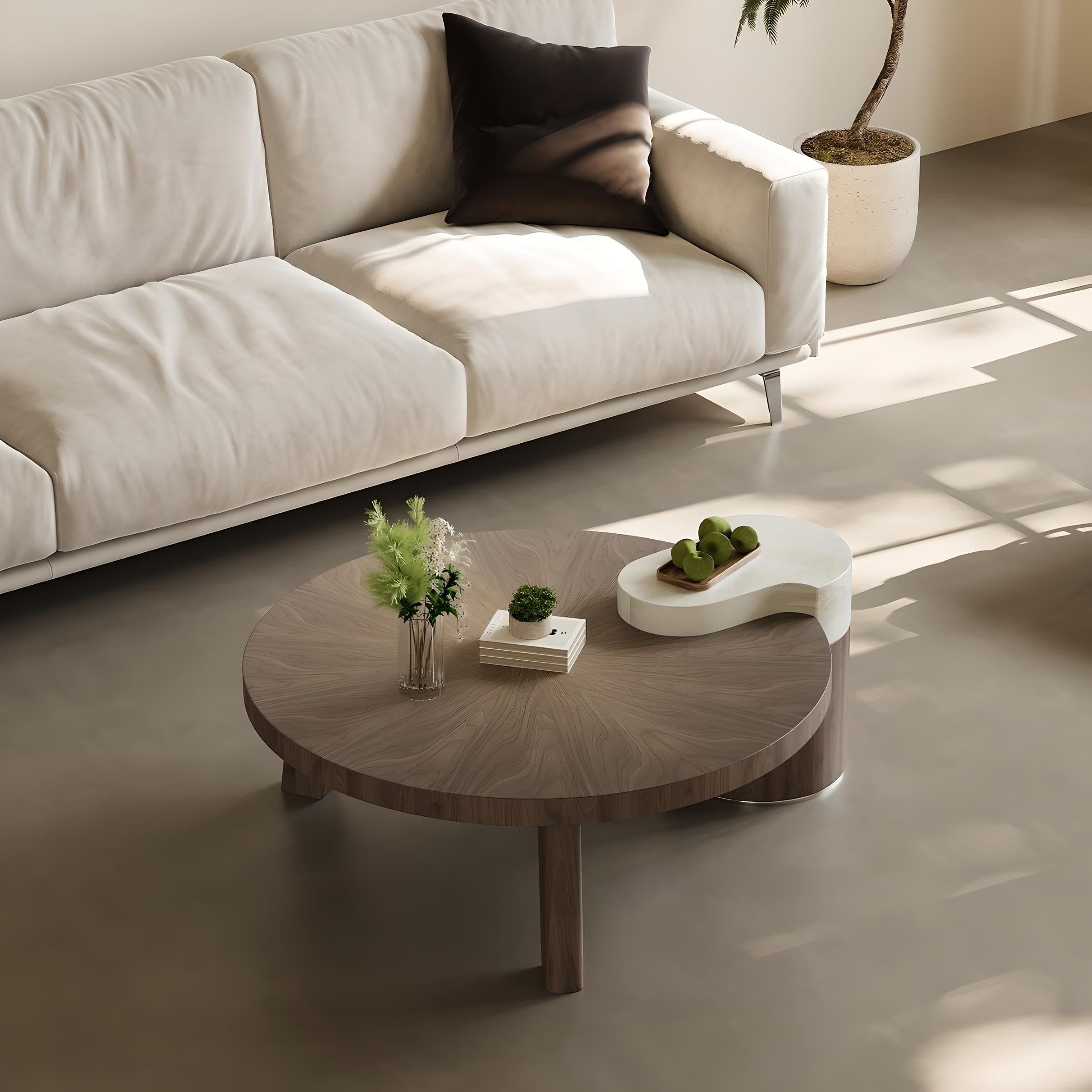 Masa cafea, 101 cm lemn premium Oak, Homedit - Image 3