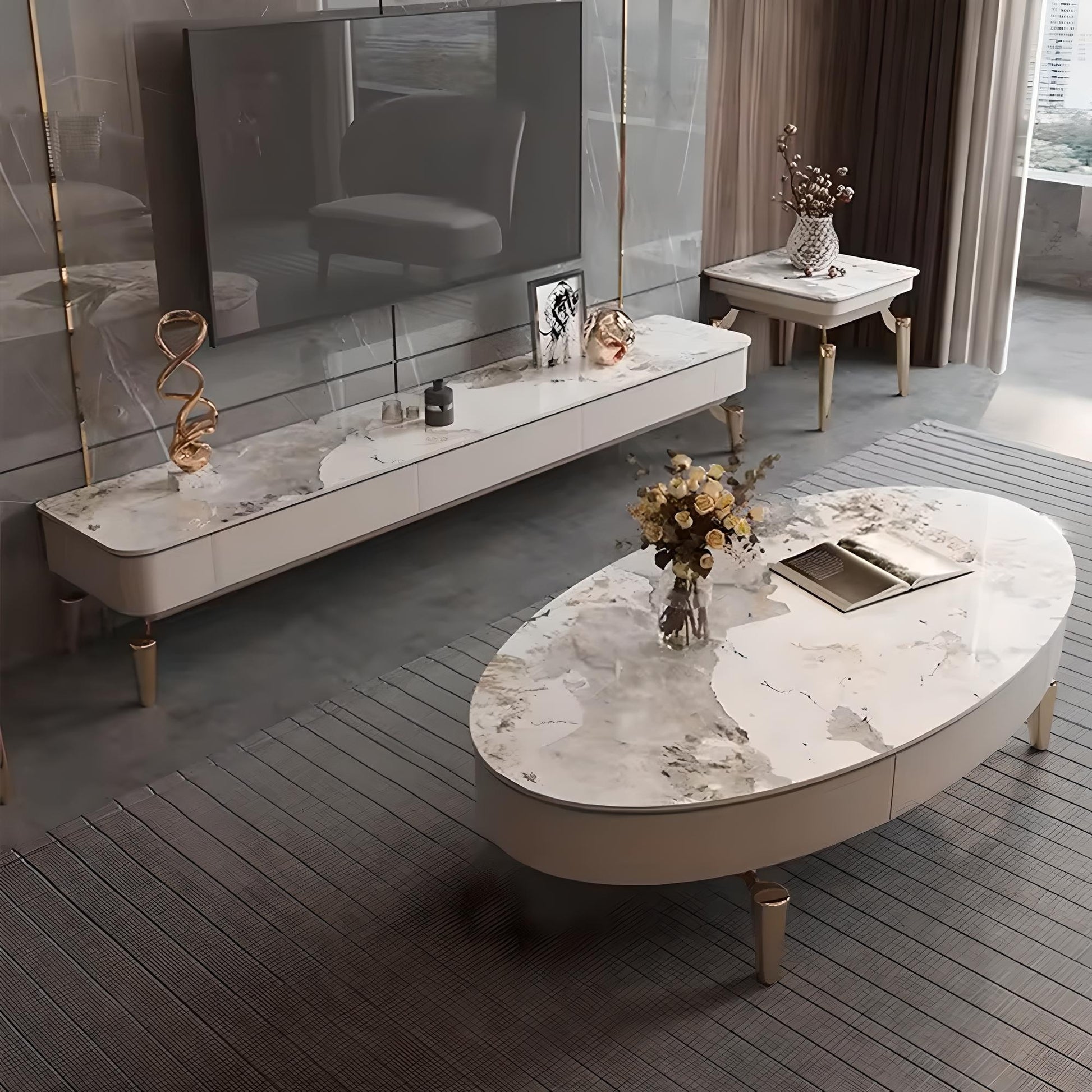 Masa living si Comoda Tv Goldora, Homedit - Image 2