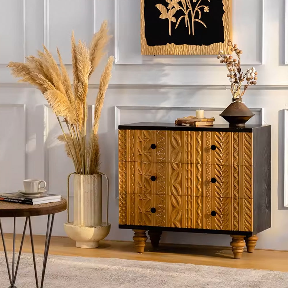 Consola mobilier lemn masiv, comoda Bungalow Drawer, 85.5 cm x 79 cm x 40 cm,Homedit - Image 3