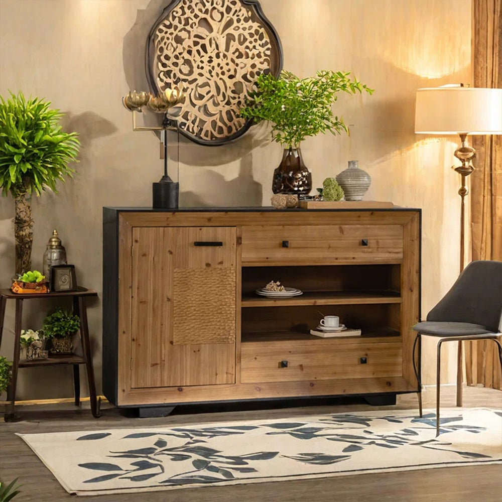 Consola mobilier lemn masiv premium Wabi, 150 cm x 98 cm x 40 cm, Homedit - Image 3