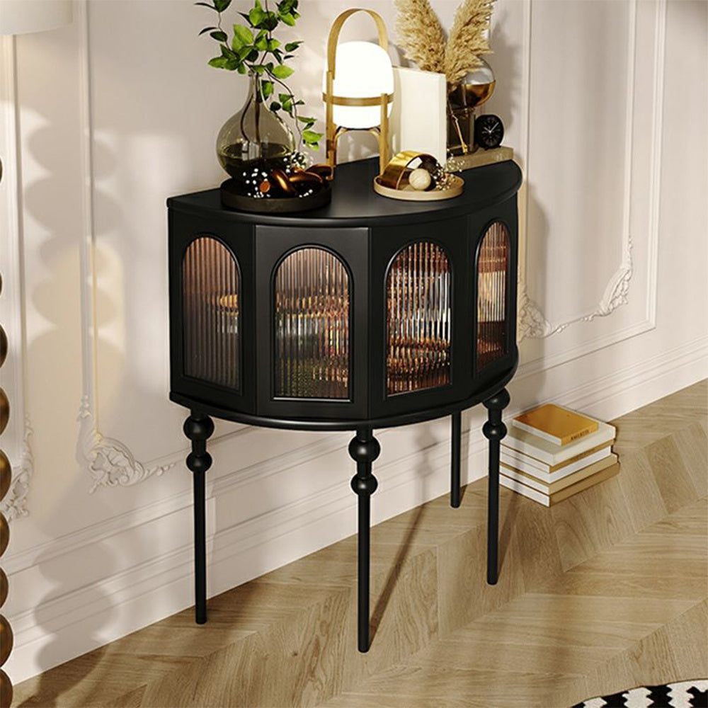 Consola din lemn masiv de stejar Half, 85 cm x 80 cm x 40 cm, Homedit - Image 4