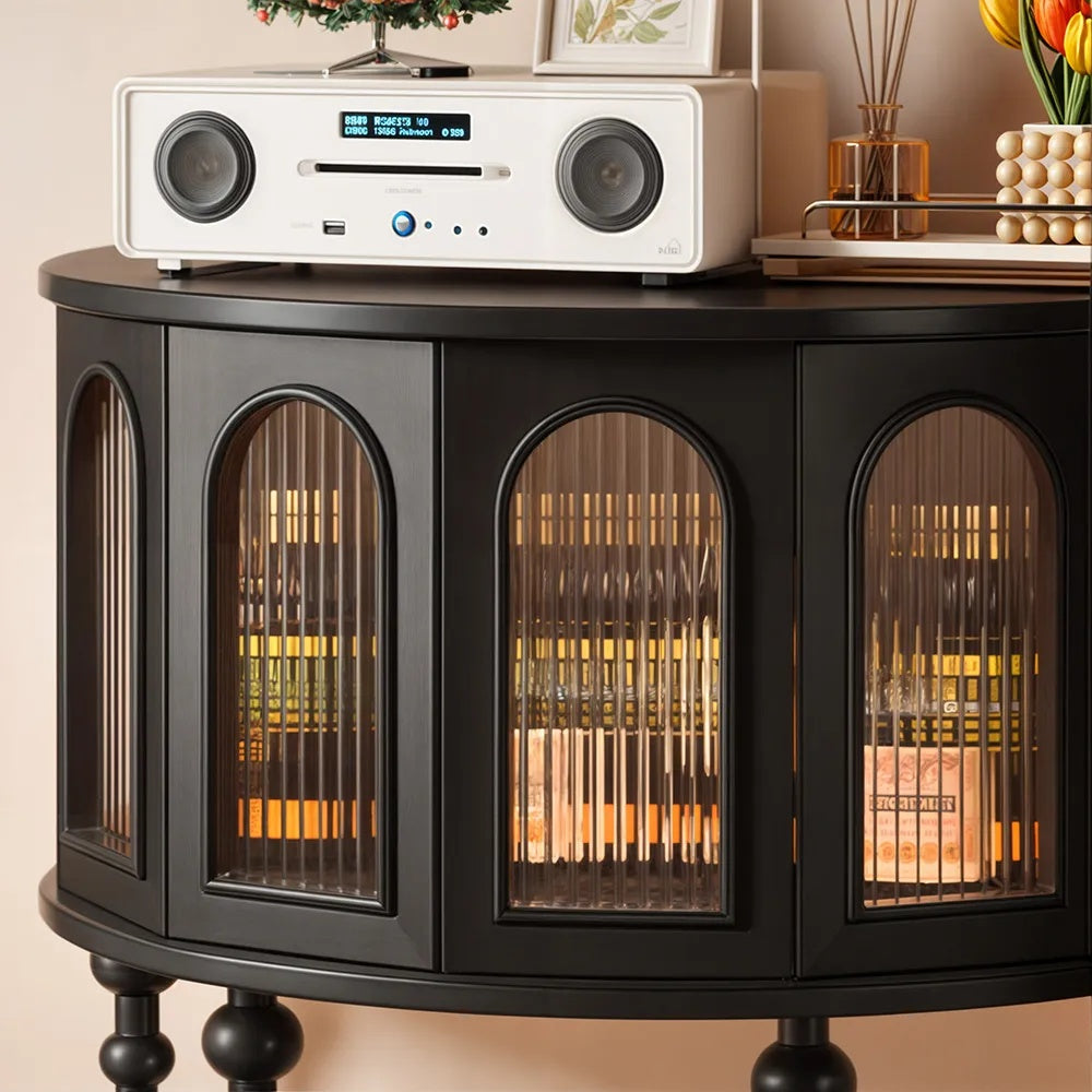 Consola din lemn masiv de stejar Half, 85 cm x 80 cm x 40 cm, Homedit - Image 5