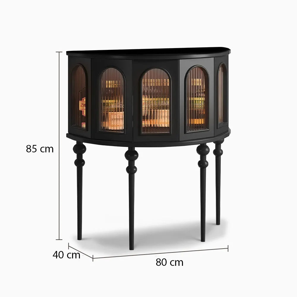 Consola din lemn masiv de stejar Half, 85 cm x 80 cm x 40 cm, Homedit - Image 7