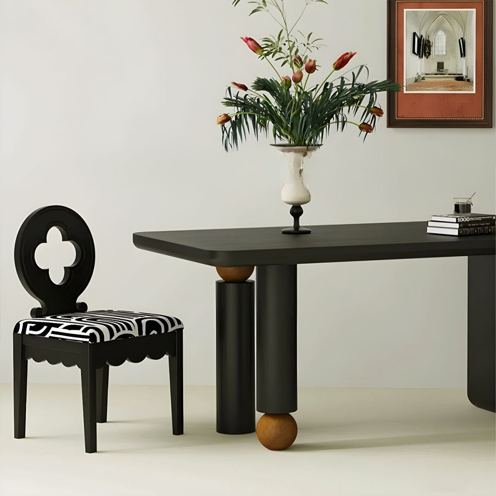 Masa dining sau birou din lemn de stejar 140 cm Gaoli, Homedit - Image 6