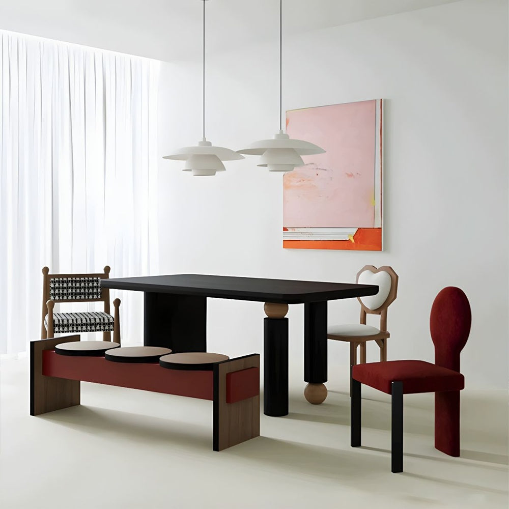 Masa dining sau birou din lemn de stejar 140 cm Gaoli, Homedit - Image 4