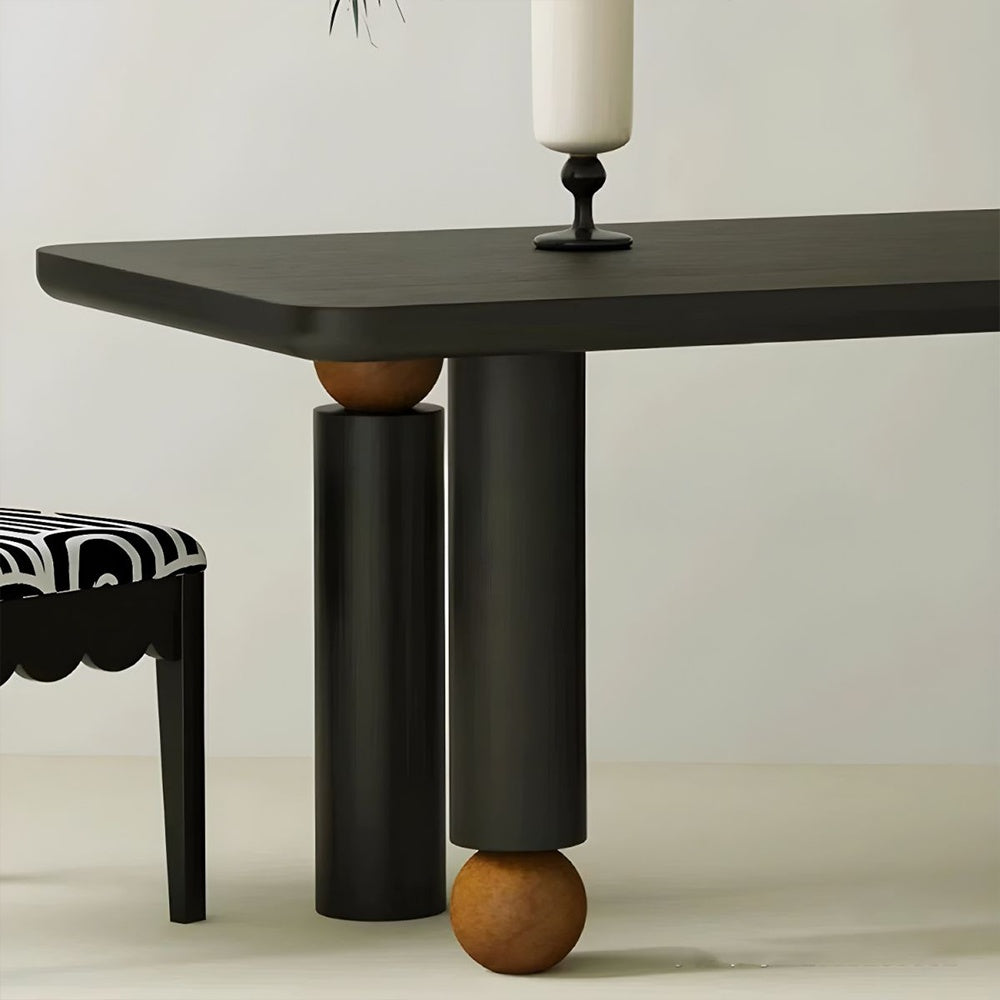 Masa dining sau birou din lemn de stejar 140 cm Gaoli, Homedit - Image 7