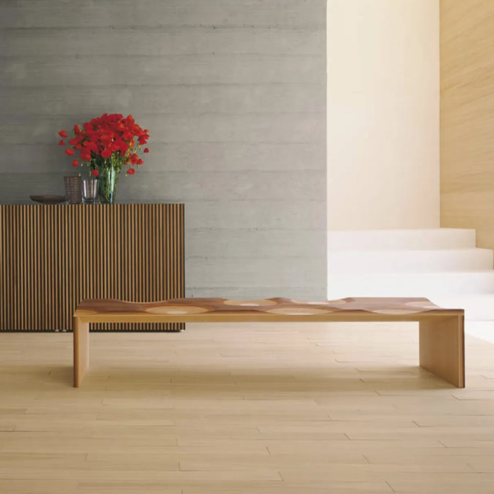 Banca premium din lemn masiv de frasin Ripples 160 cm x 45 cm x 40 cm, Homedit - Image 7