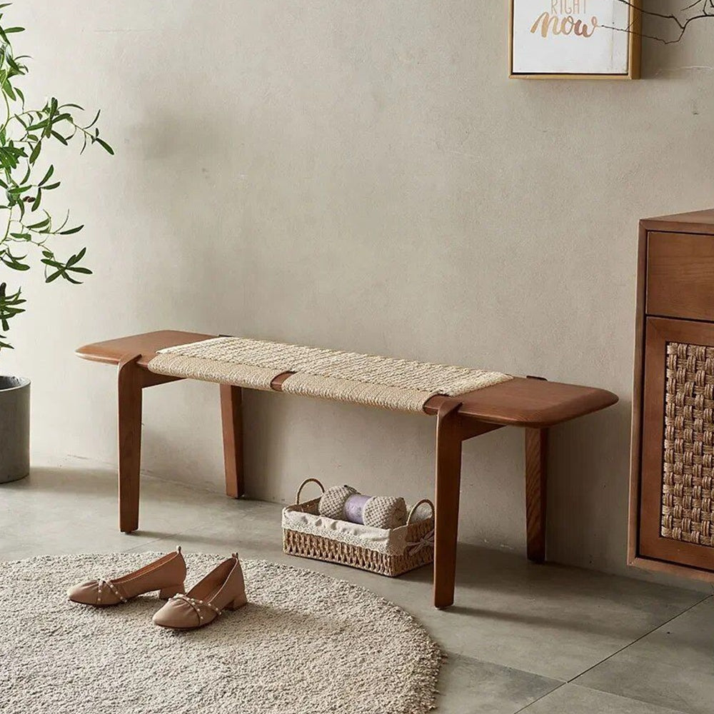 Banca premium din lemn masiv de frasin Yamask, 160 cm x 43 cm x 42 cm, Homedit - Image 3