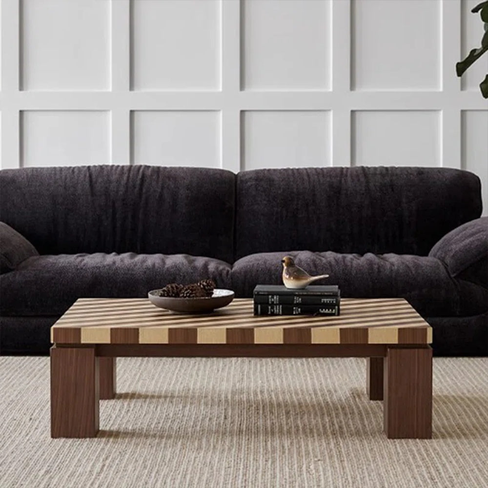 Masuta de cafea Stripes din lemn masiv de stejar, 135 cm x 60 cm x 38 cm, Homedit - Image 4