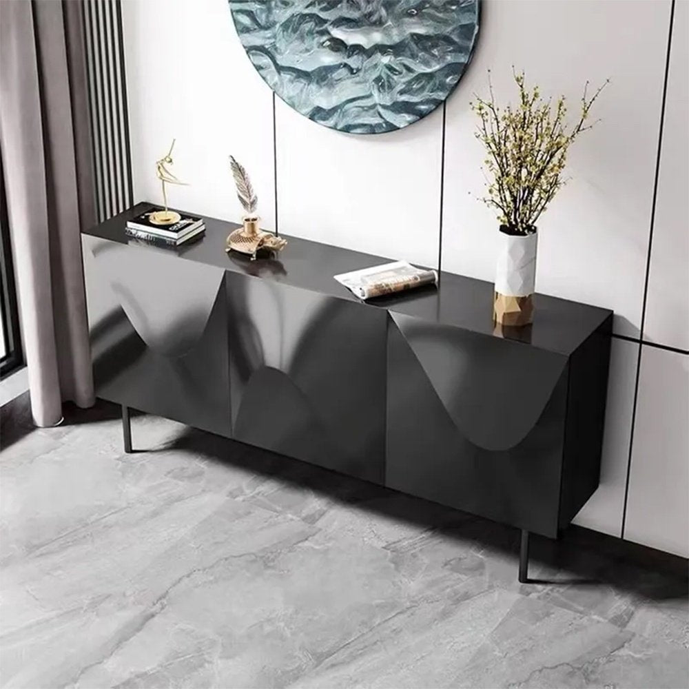 Consola Mobilier Premium Vertigo Black, 140 x 45 x 85 cm Homedit - Image 3