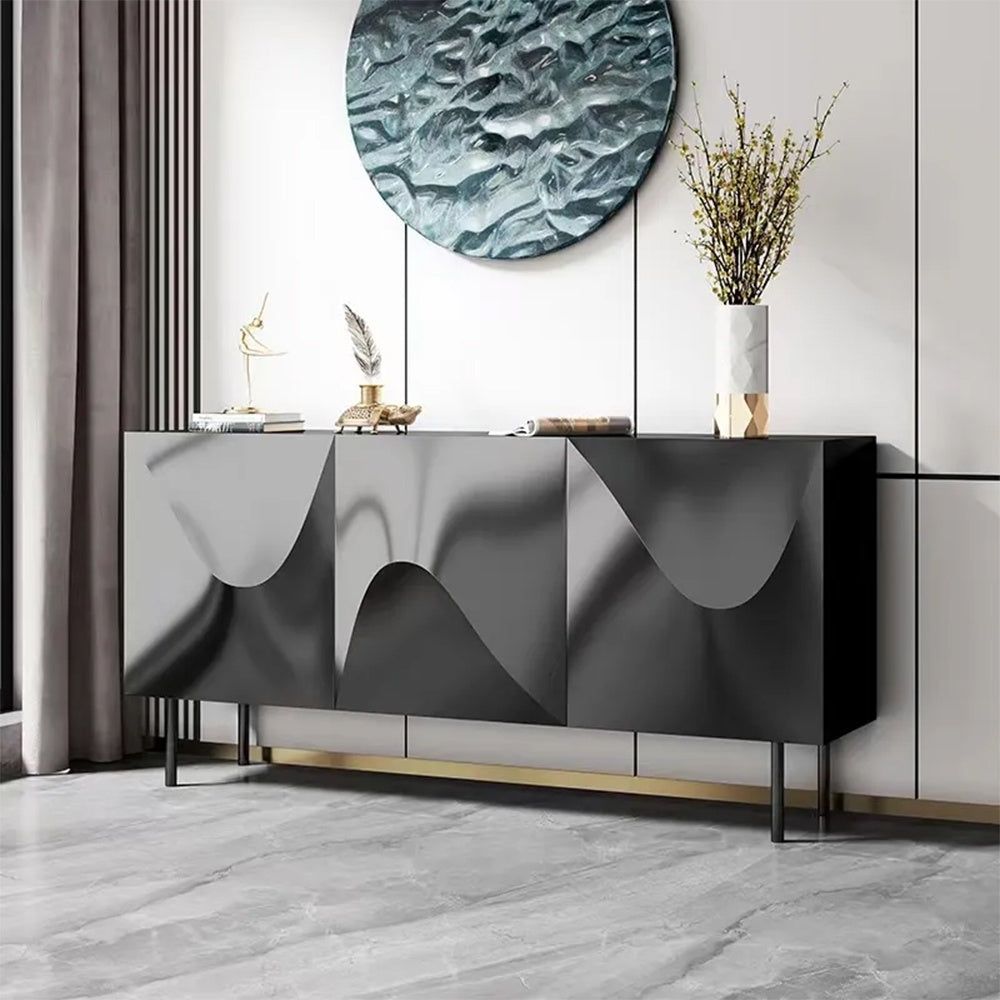 Consola Mobilier Premium Vertigo Black, 140 x 45 x 85 cm Homedit - Image 4