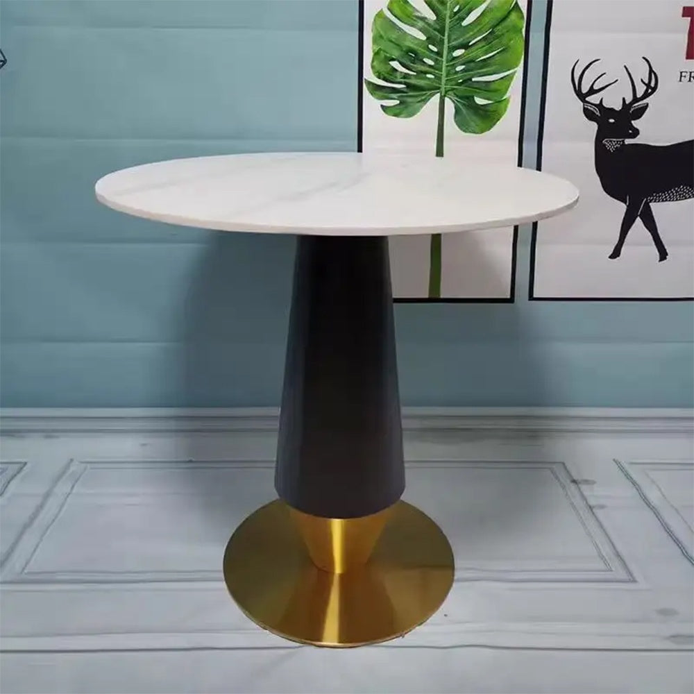 Masa Cocktail 80 x 75 cm Blackwood Brushed gold, auriu periat si piatra Homedit - Image 3