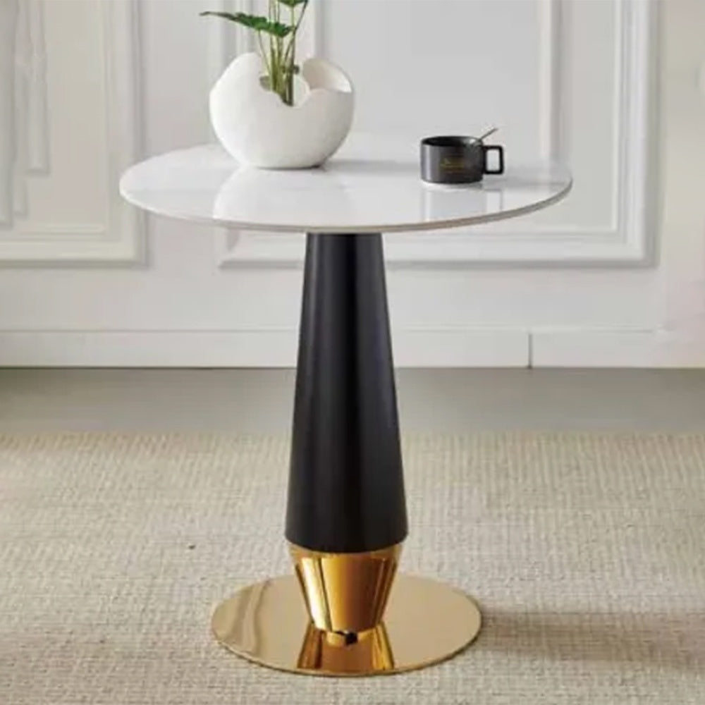 Masa Cocktail 80 x 75 cm Blackwood Brushed gold, auriu periat si piatra Homedit - Image 2