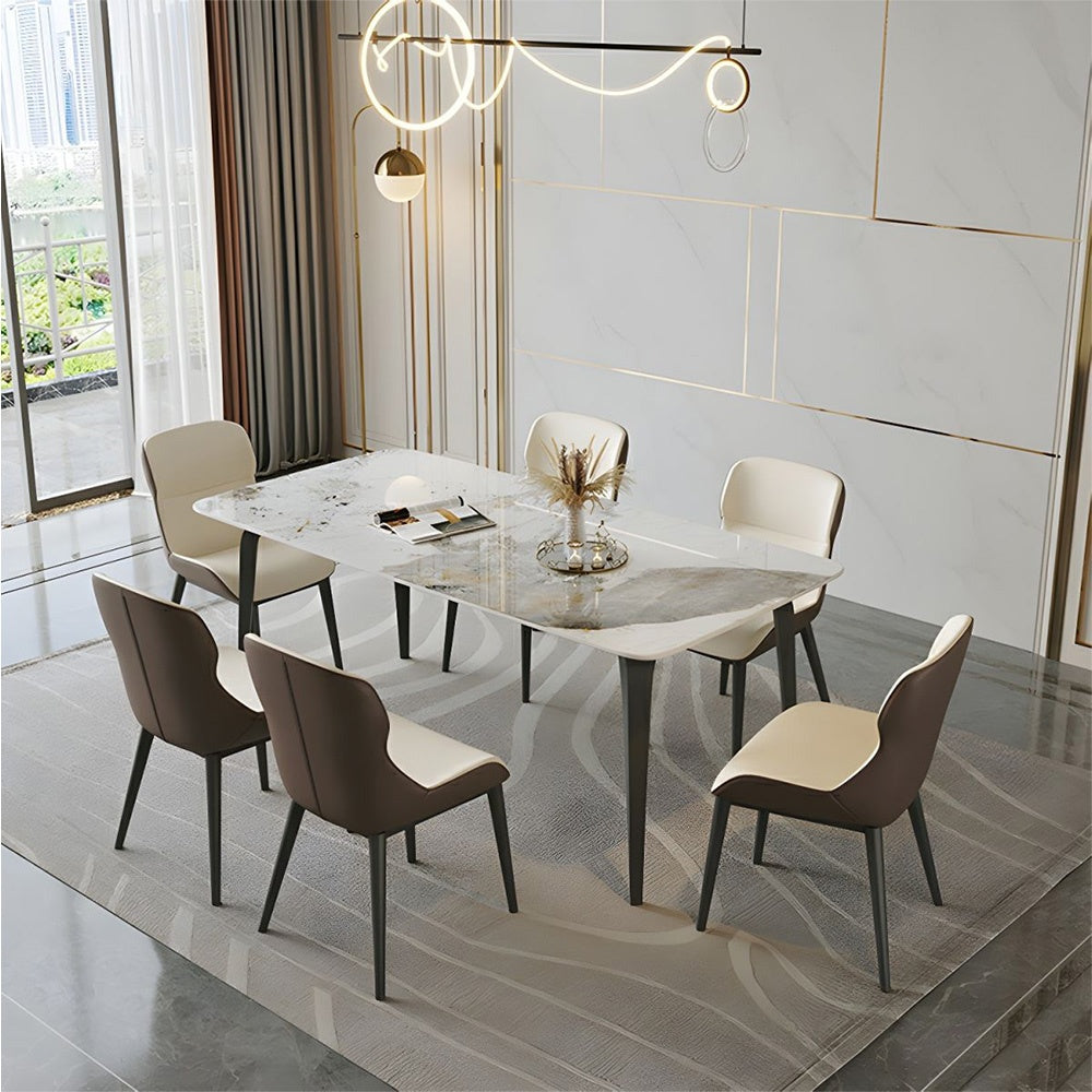 Masa Dining Ivory White, Premium, Homedit - Image 3