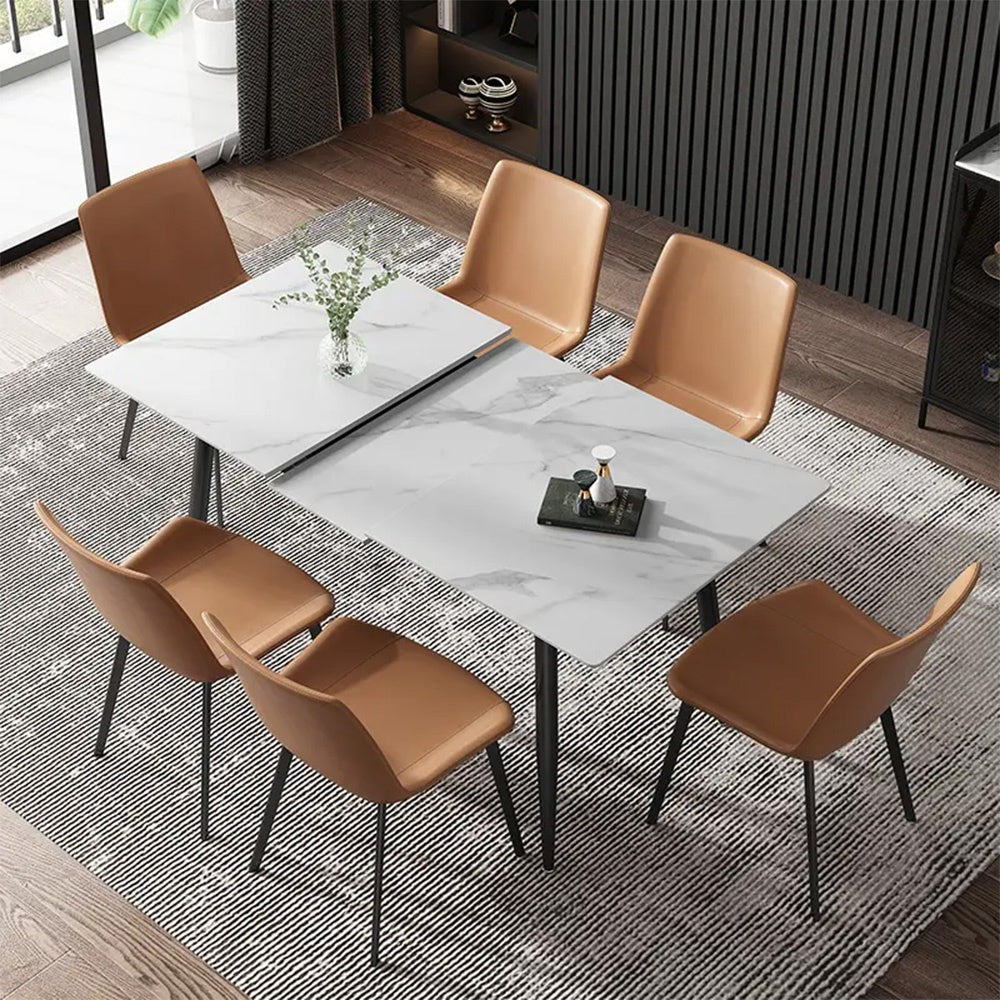 Masa Dining Extensibila Rochelle Marble, Premium, Homedit - Image 3