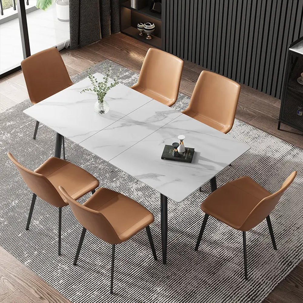 Masa Dining Extensibila Rochelle Marble, Premium, Homedit - Image 4