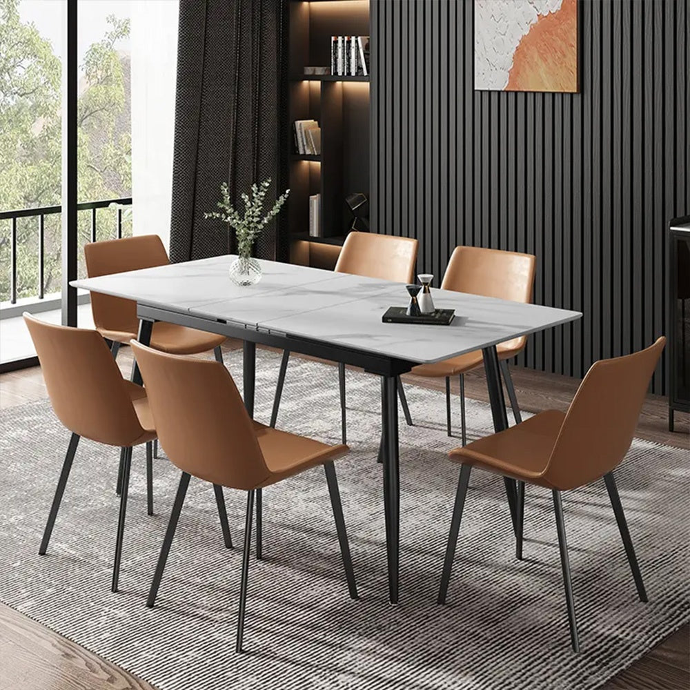 Masa Dining Extensibila Rochelle Marble, Premium, Homedit - Image 6