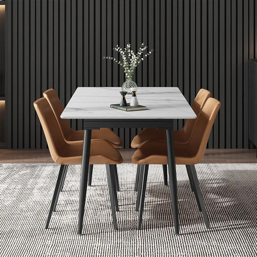 Masa Dining Extensibila Rochelle Marble, Premium, Homedit - Image 7
