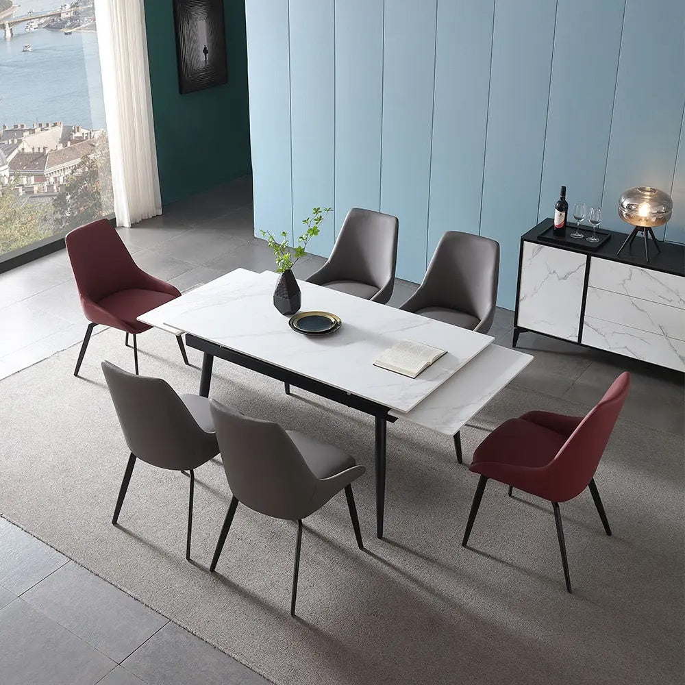 Masa Dining Extensibila 120 - 180 cm Ageless Stone, Premium, Homedit - Image 4