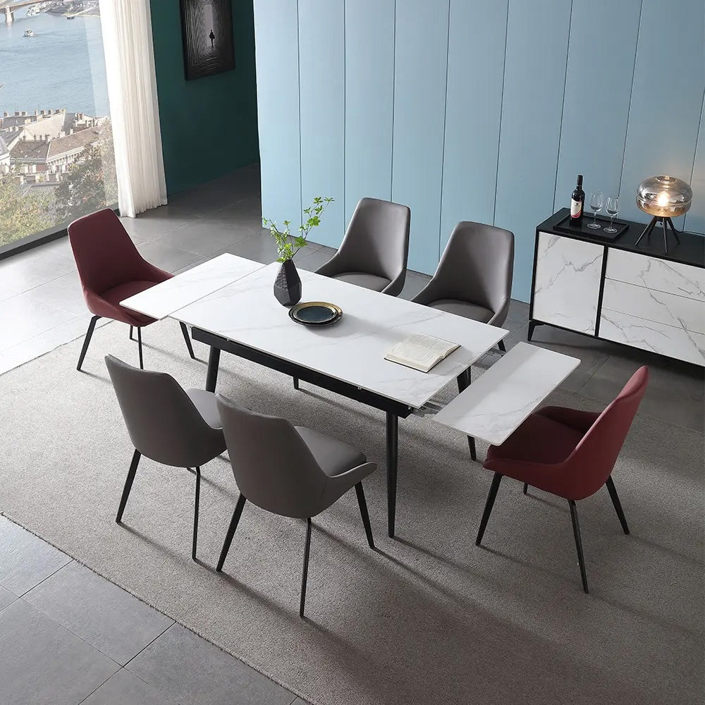 Masa Dining Extensibila 120 - 180 cm Ageless Stone, Premium, Homedit - Image 5