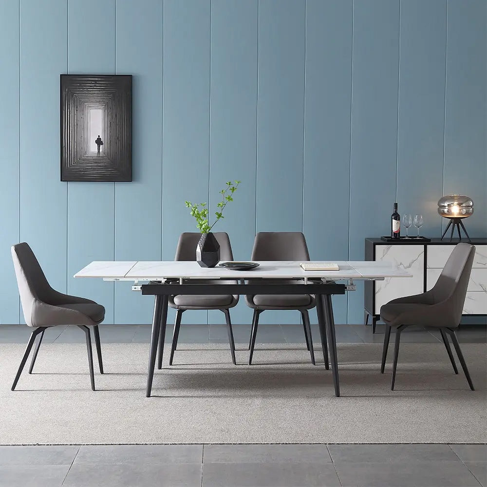 Masa Dining Extensibila 120 - 180 cm Ageless Stone, Premium, Homedit - Image 8
