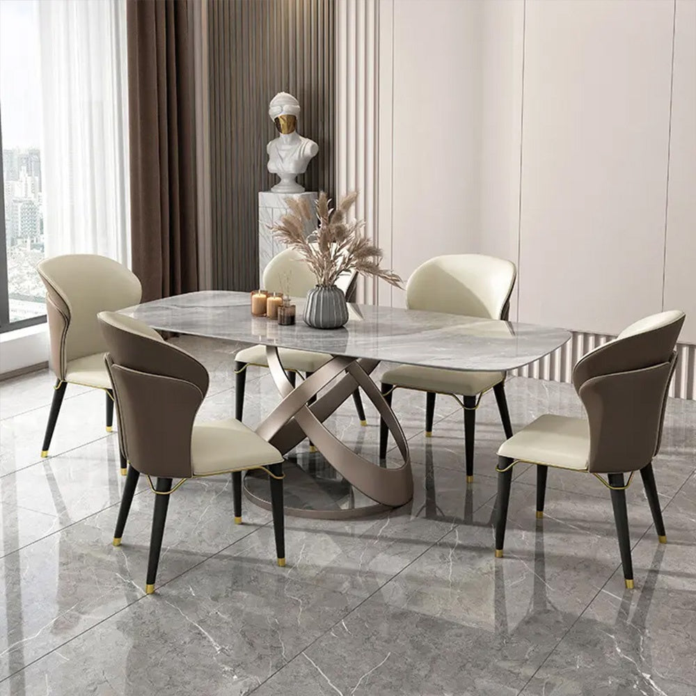 Masa Dining Old Ambely Stone, Premium, Homedit - Image 5