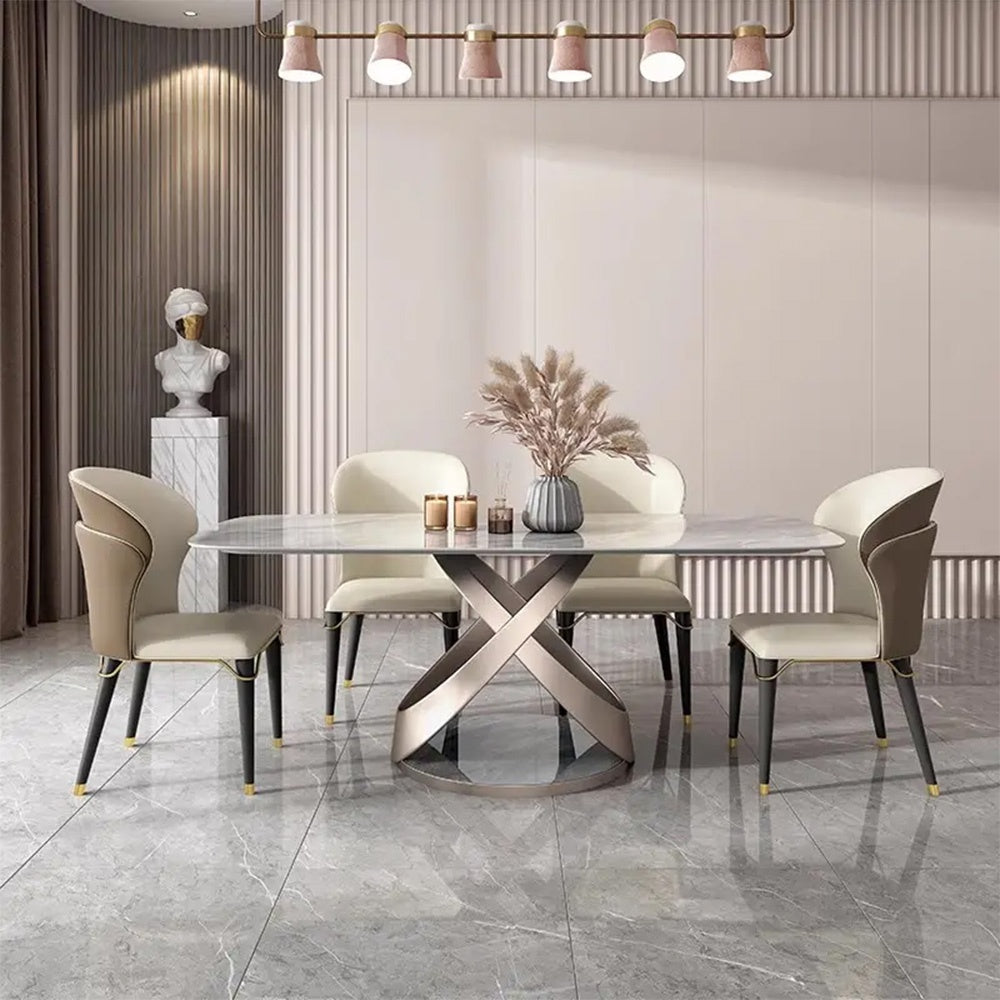 Masa Dining Old Ambely Stone, Premium, Homedit - Image 7