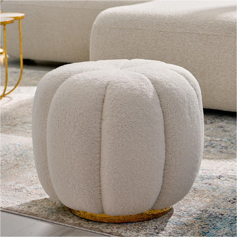 Taburet Premium Charlotte Boucle, 43 x 43 x 48 cm, Homedit - Image 2