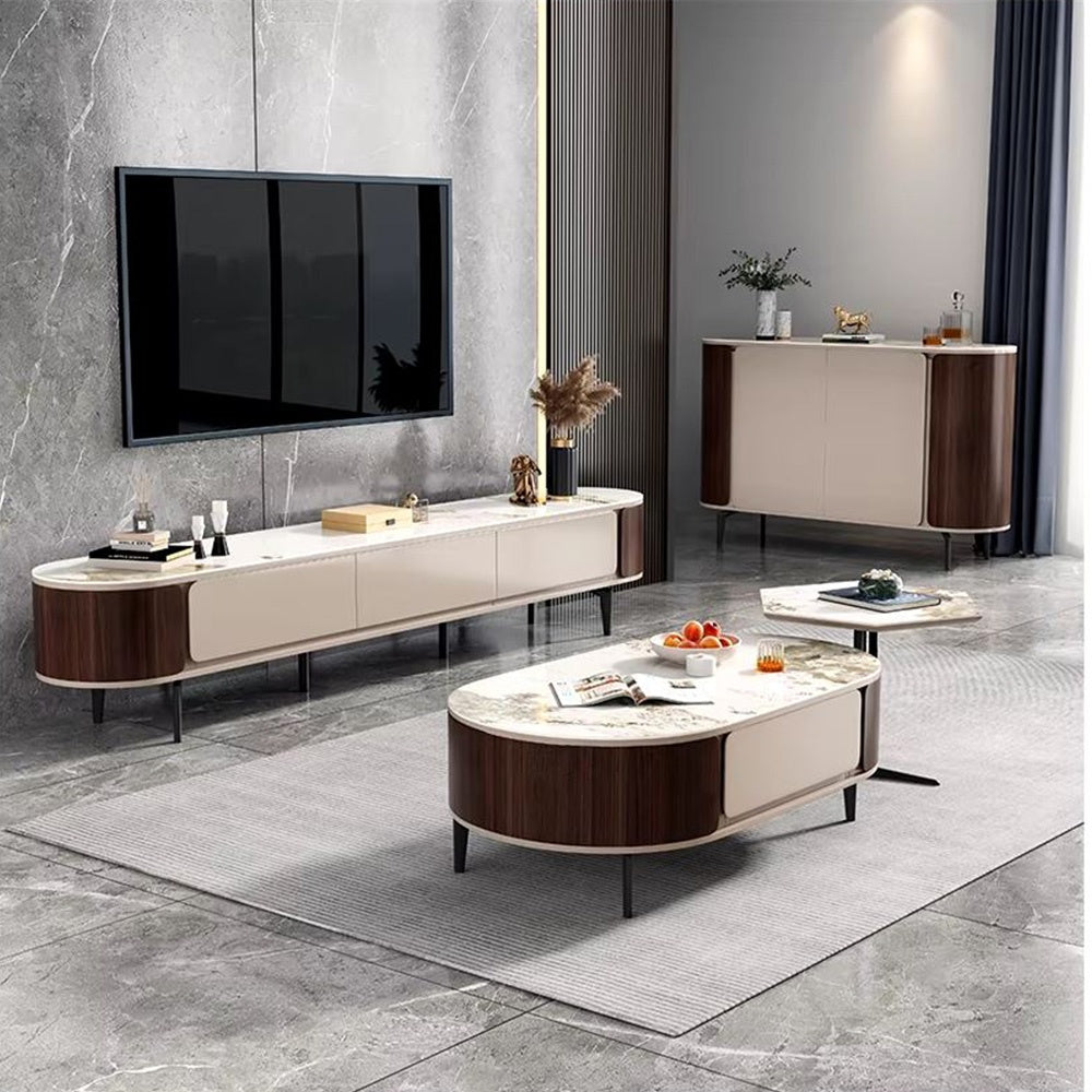 Comoda TV si Masuta de Cafea piatra naturala, Consola Tv Epic,  Homedit - Image 3