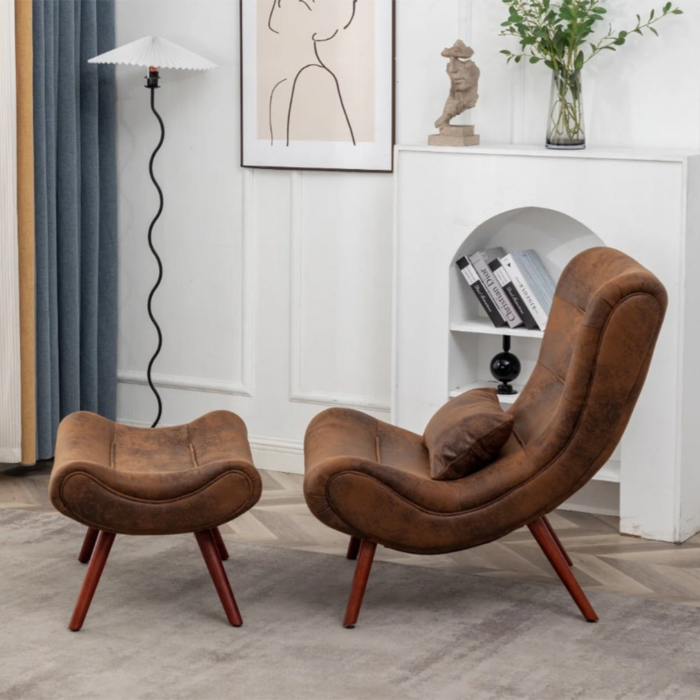 Fotoliu Premium Francolin Cu Taburet, 75 x 98 x 100 cm, Homedit - Image 3