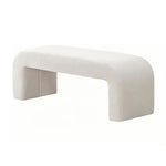 Banca premium Lamb Wood Boucle, alb, Homedit - Image 6