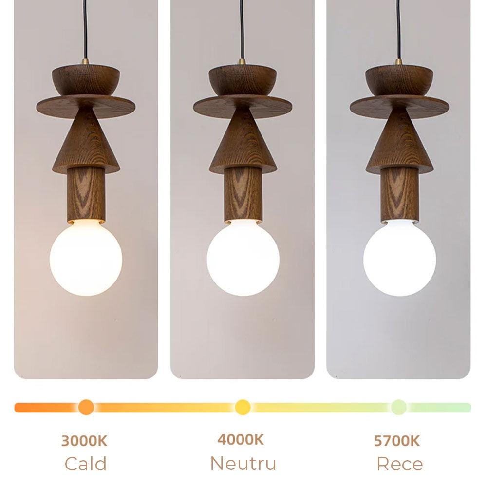 Lampa suspendata Century 1 din lemn de frasin, 13 cm x 32cm, Homedit - Image 5