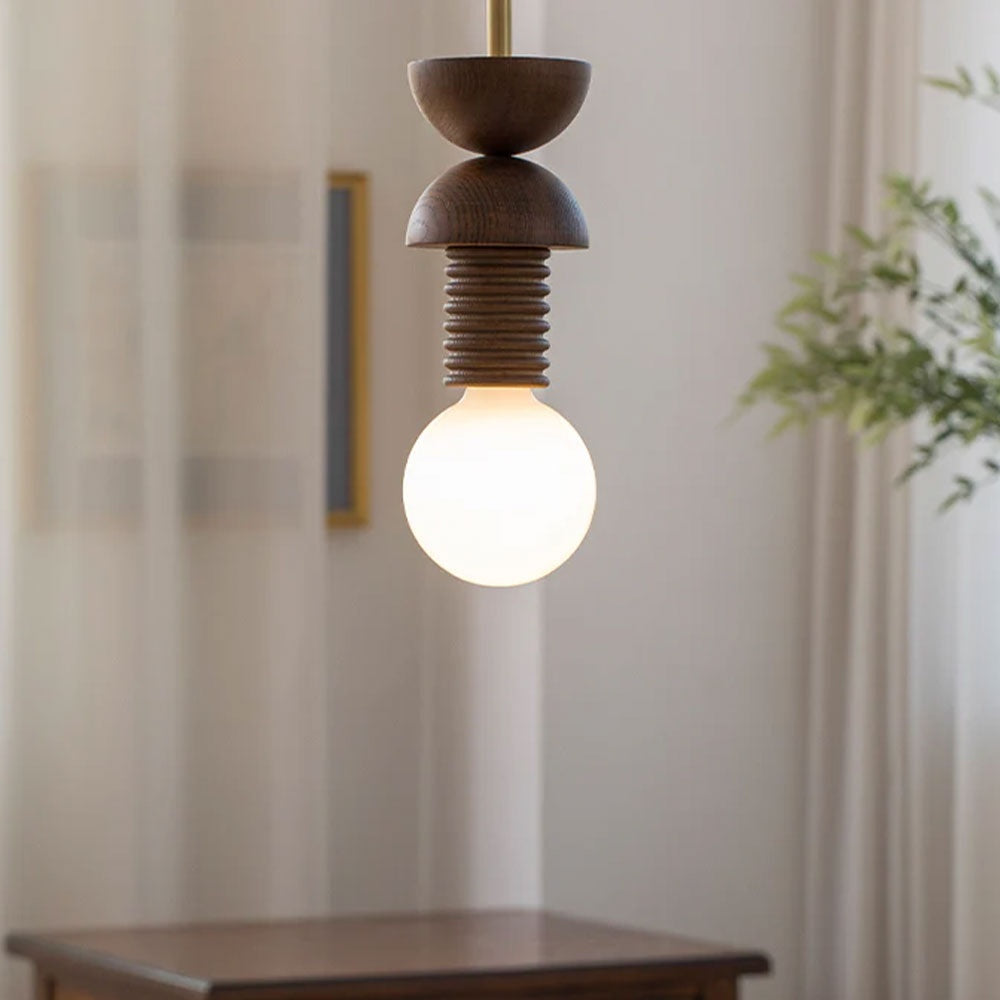 Lampa suspendata Century 2 din lemn de frasin, 9.5 cm x 34 cm, Homedit - Image 2