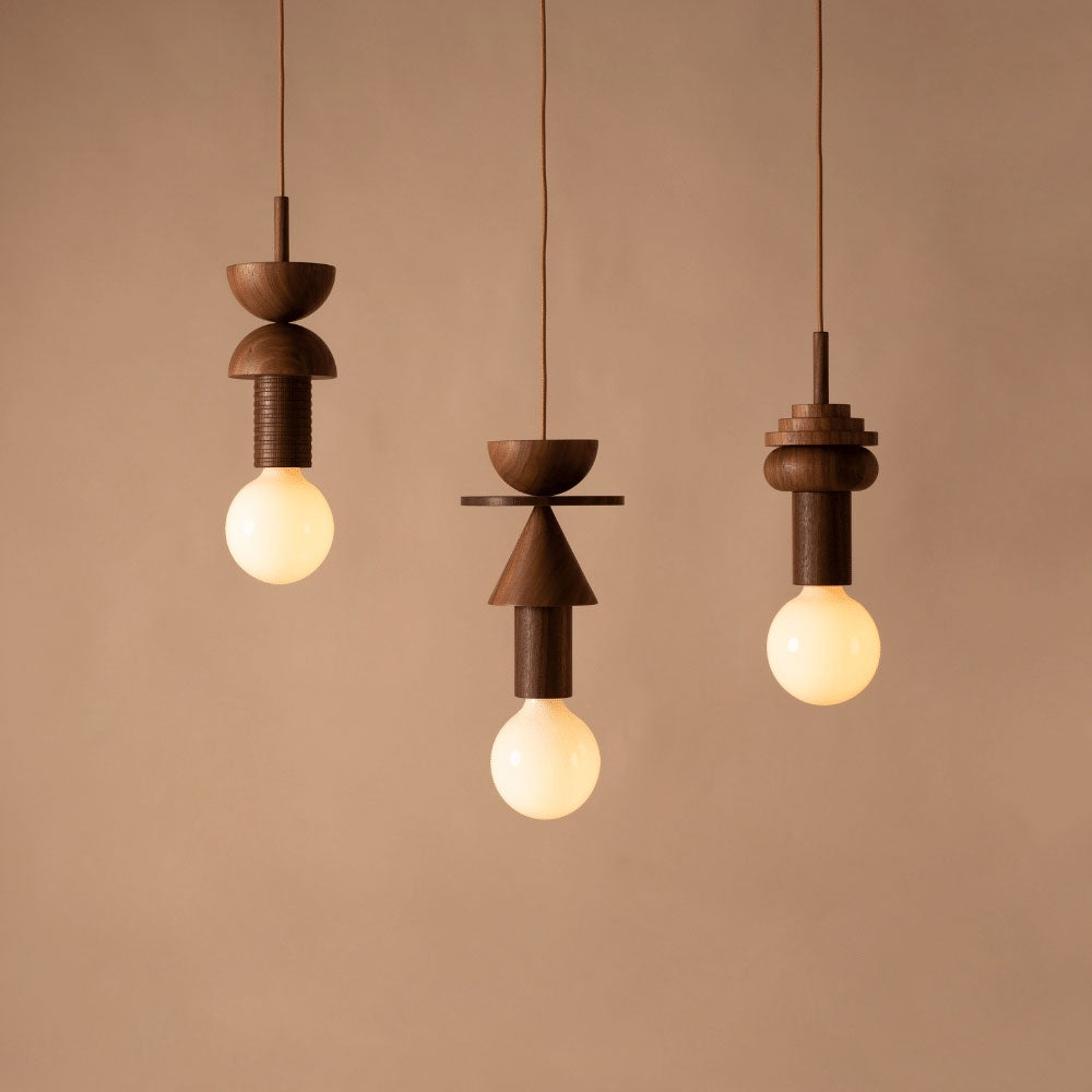 Lampa suspendata Century 3 din lemn de frasin, 9.5 cm x 32 cm, Homedit - Image 4
