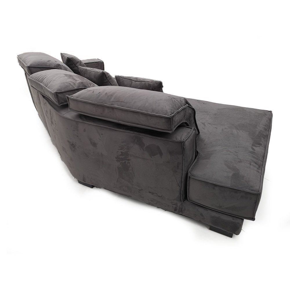 Coltar 320 cm catifea gri premium Grandio, Homedit - Image 5