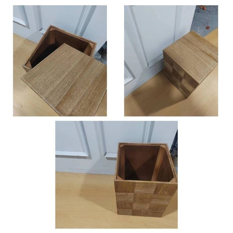 Masuta/ noptiera lemn masiv Squares, 50 cm x 36 cm, Homedit - Image 8