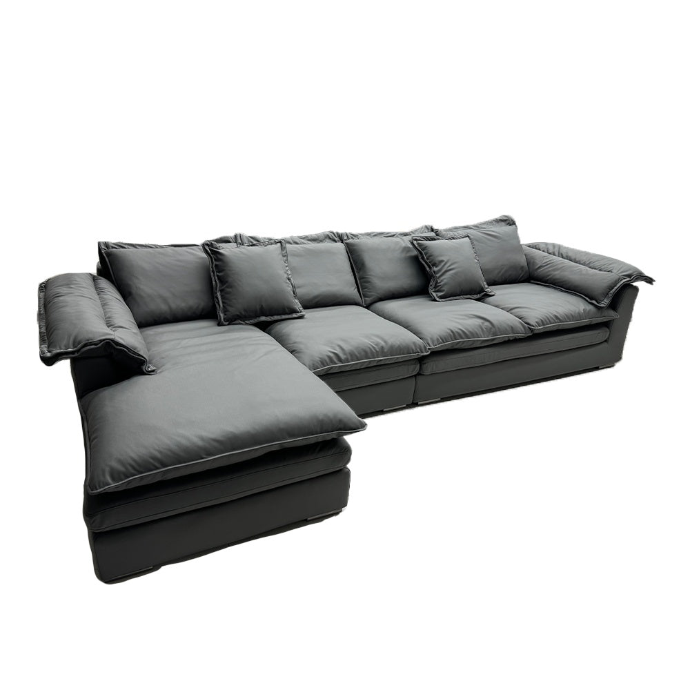 Alyma colțar gri 3.3 m, realizată din material tehnologic anti-pată, Homedit - Image 4