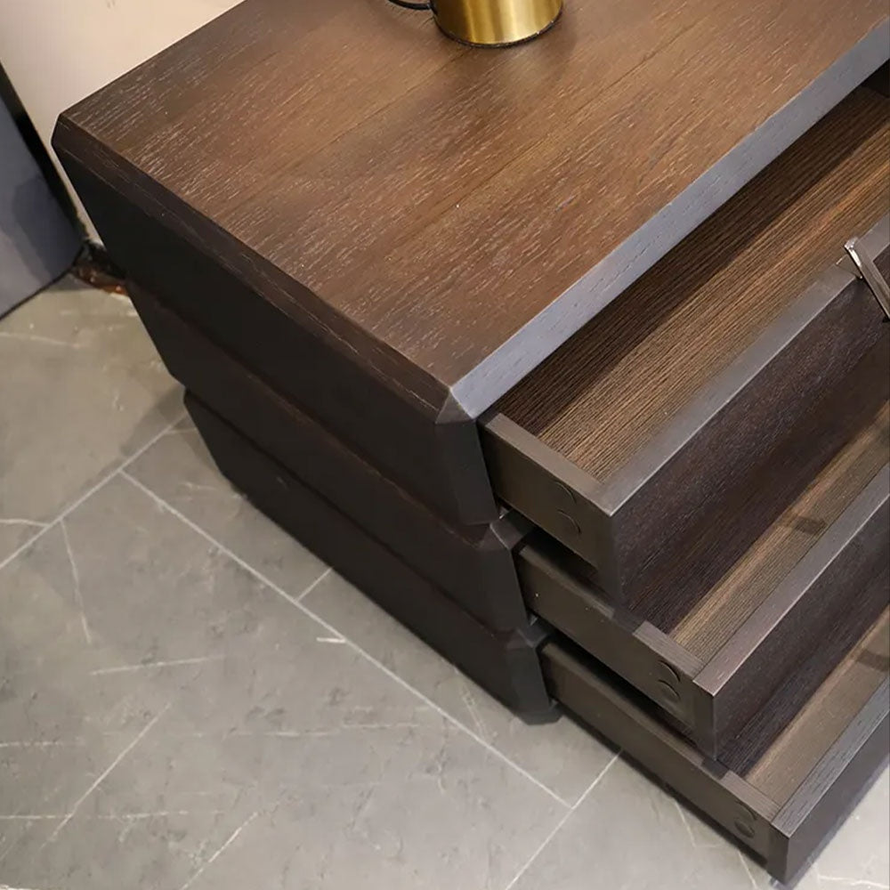 Noptiera Opus Smoky Brown, cu sertare rotative, 50 x 40 x 50 cm, Homedit - Image 9