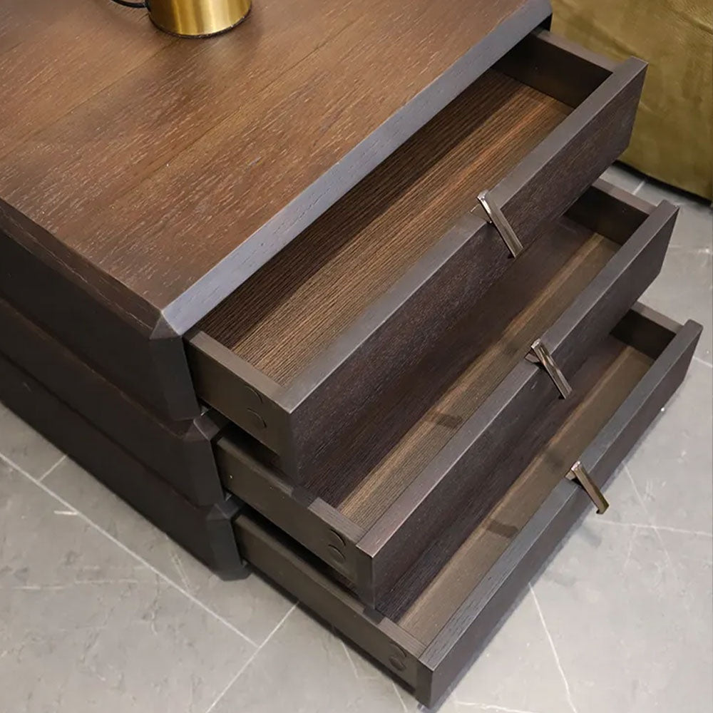Noptiera Opus Smoky Brown, cu sertare rotative, 50 x 40 x 50 cm, Homedit - Image 10