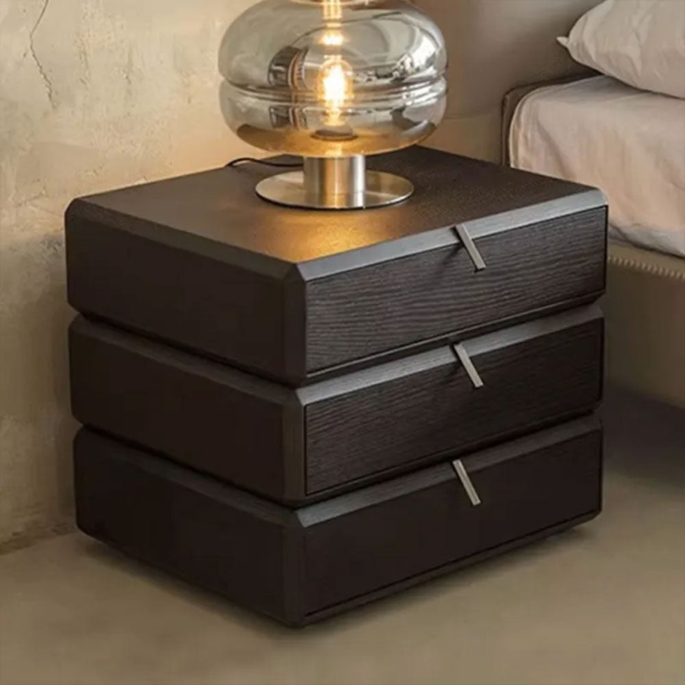 Noptiera Opus Smoky Brown, cu sertare rotative, 50 x 40 x 50 cm, Homedit - Image 8