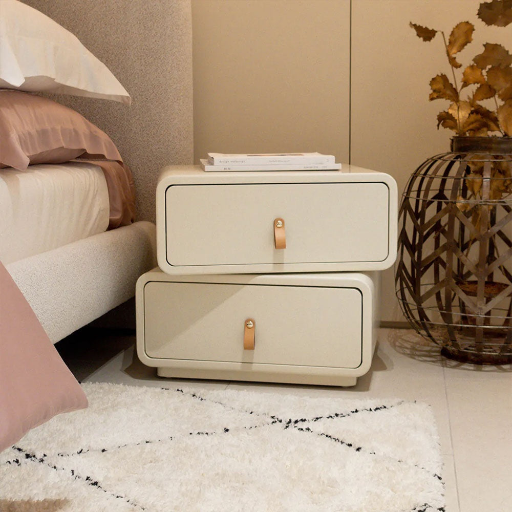 Noptiera premium Swap, warm white, 50 x 40 x 45 cm, Homedit - Image 3