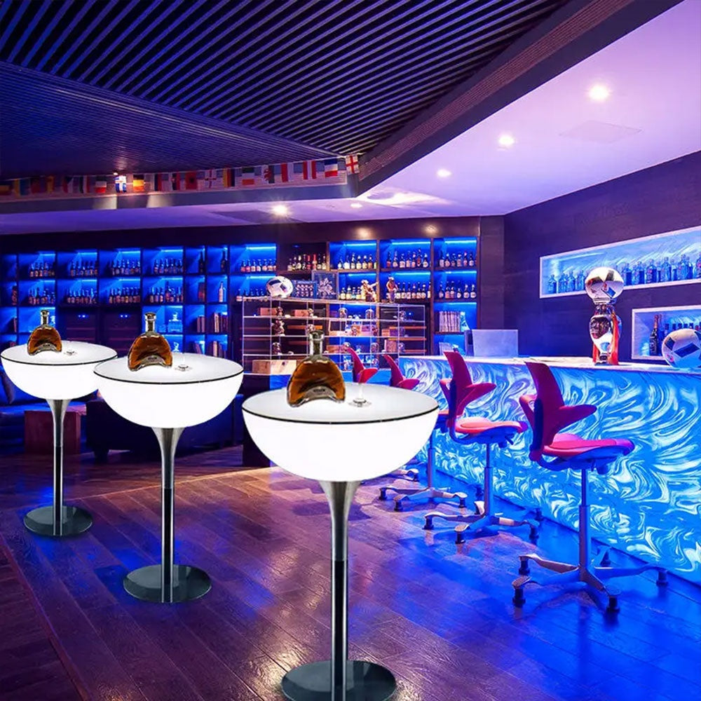 Masa Cocktail premium, lumina LED RGB, 80 x 106 cm, Homedit - Image 5